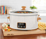 The Pioneer Woman 6 Qt Digital Slow Cooker with Locking Lid, Linen Speckle