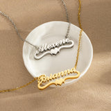 Unisex Double-Layer Heart Name Necklace - image 19