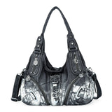 Angel Kiss Vintage Crossbody Bag(14" x 5" x 13") - PU Hobo Tote Satchel, Lightweight Elegant Convertible Shoulder Bag, Stylish Women's Commuter Accessory, Ideal for Summer Daily Use & Mother's Day Gifts, Stylish Crossbody Bags, Convertible Shoulder Bags