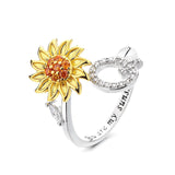 Sunflower A–Z Initial Spinner Ring - image 22