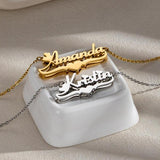 Unisex Double-Layer Heart Name Necklace - image 13