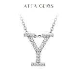 Moissanite A–Z Initial Pendant Necklace - image 35