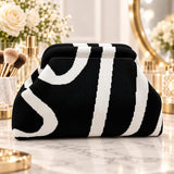 Striped Knit Cosmetic Pouch