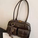 Fashionable and avant-garde women's shoulder bags, Fashion Shoulder Style, for autumn and winter 2026, personalized and niche women's bags, elegant and exquisite women's shoulder bags, suitable for shopping, dating, parties, commuting to work, etc - image