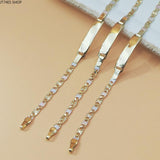 Unisex Three-Tone Engravable Tag Bracelet - image 16