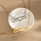 Double-Layer Heart Personalized Name Necklace - image 1