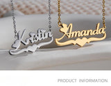 Unisex Double-Layer Heart Name Necklace - image 11