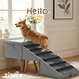 21-Inch Wooden Dog Ramp and Ottoman