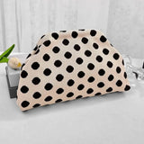 Women's Striped Knit Cosmetic Bag – Large Capacity Makeup Pouch & Travel Toiletry Organizer