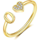 Minimalist A–Z Initial Open Ring - image 22