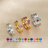 Personalized Name and Birthstone Ring - image 15