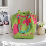 Mini Boho Woven Polyester Bucket Bag, Small Soft Casual Crossbody Bag, Handmade Knitted Crochet Shoulder Bag, handbags,Lightweight Summer Beach Vacation Bag, Stylish Bohemian Handbag for Travel, Daily Use and Holiday Outfit