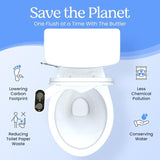 Everlasting Comfort Clear Rear Bidet Attachment for Toilet - Dual Self-Cleaning Nozzles, Adjustable Water Pressure, Easy No-Tool Installation, Eco-Friendly Toilet Sprayer for Rear & Feminine Cleansing, Fits Most Toilets