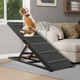 Folding Solid Wood Dog Ramp with Safety Rails