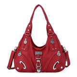 Angel Kiss Vintage Crossbody Bag(14" x 5" x 13") - PU Hobo Tote Satchel, Lightweight Elegant Convertible Shoulder Bag, Stylish Women's Commuter Accessory, Ideal for Summer Daily Use & Mother's Day Gifts, Stylish Crossbody Bags, Convertible Shoulder Bags