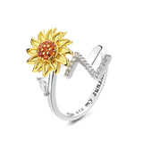 Sunflower A–Z Initial Spinner Ring - image 31