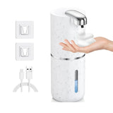Automatic Soap Dispenser, Bathroom Touchless Sensor Foaming Soap Dispenser,USB Rechargeable Waterproof Wall Mounted Foam Hand Soap Dispenser for Kitchen, Home, White