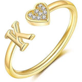 Minimalist A–Z Initial Open Ring - image 18