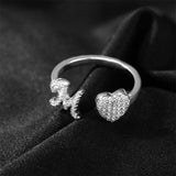 Gold-Plated Initial Open Heart Ring - image 13