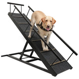 Folding Solid Wood Dog Ramp with Safety Rails