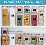 Vtopmart Airtight Food Storage Containers Set,  38pcs Plastic Kitchen and Pantry Organization Canisters, Black