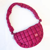 Half Moon Puff Bag- Nylon Crossbody Bag (#24235)