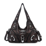 Angel Kiss Vintage Crossbody Bag(14" x 5" x 13") - PU Hobo Tote Satchel, Lightweight Elegant Convertible Shoulder Bag, Stylish Women's Commuter Accessory, Ideal for Summer Daily Use & Mother's Day Gifts, Stylish Crossbody Bags, Convertible Shoulder Bags