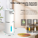 ALLJOY Automatic Liquid Soap Dispenser 12.8oz/380ML Electric Wall Mount Touchless Soap Dispenser for Kitchen Bathroom USB Rechargeable Hand & Dish Soap Dispenser