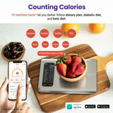 Etekcity ESN00 AI Smart Food Scale | 19 Nutrient Facts Auto Scan | Digital Calorie Counter for Meal Prep & Fitness | Compact Stainless Design | Valentinesday Gift