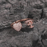 Gold-Plated Initial Open Heart Ring - image 12