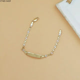 Unisex Three-Tone Engravable Tag Bracelet - image 2