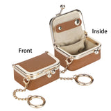 RoyalBagger Genuine Leather Mini Coin Purse - Kiss Lock Change Pouch