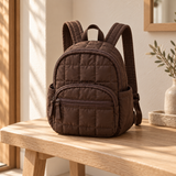 WeeNOD Espresso Grid Mini Backpack