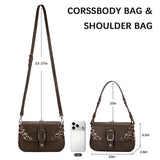 Western leopard hobo shoulder bag - 