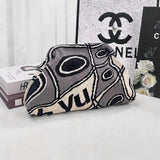 Women's Clip-Top Crossbody Purse – Lightweight Striped, Diamond & Dot Pattern Handbag