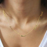 Stainless Steel Multi-Name Cutout Necklace - image 12
