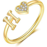 Minimalist A–Z Initial Open Ring - image 15