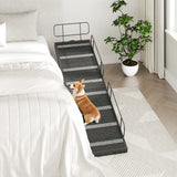 63-Inch Adjustable Dog Ramp with Safety Rails