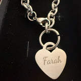 Engravable Heart Stainless Steel Bracelet - image 8
