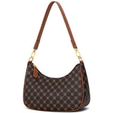 KKXIU Retro Hobo Shoulder Bag - Black Flower