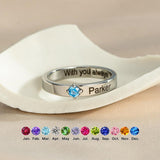 Personalized Name and Birthstone Ring - image 18
