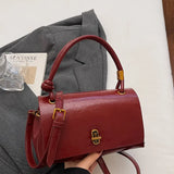 【Black Friday】Versatile Small PU Leather Satchel, Casual Flap-Closure Top-Handle Crossbody and Shoulder Bag for Shopping and Commuting - image 19