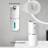 Automatic Soap Dispenser, Bathroom Touchless Sensor Foaming Soap Dispenser,USB Rechargeable Waterproof Wall Mounted Foam Hand Soap Dispenser for Kitchen, Home, White
