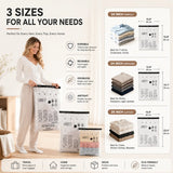 SUOCO Travel Vacuum Seal Bags with Rechargeable Electric Pump & Compression Packing Cubes Airtight, Re-sealable Set Travel Organizers for Luggage Space-Saving Solutions, Vacuum Bags For Travel backtoschool
