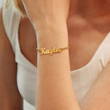 Handmade Name Charm Curb Chain Bracelet - image 9
