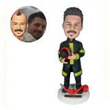 Custom Firefighter Bobblehead | Personalized Fireman Retirement Gift