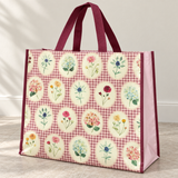 WeeNOD Floral Gingham Shopping Tote