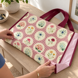 WeeNOD Floral Gingham Shopping Tote
