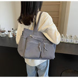 WeeNOD-L Women's Multi-Pocket Corduroy Tote & Crossbody Bag