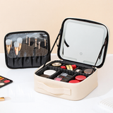 WeeNOD-L Lighted Makeup Bag with LED Mirror & Adjustable Dividers